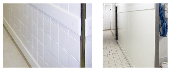Lisse de protection murale plaque de protection en pvc antibactérien de  dimensions - h200 ou 350 mm x l4000 mm